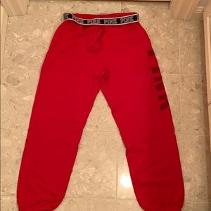 Pink by VS red sweatpants